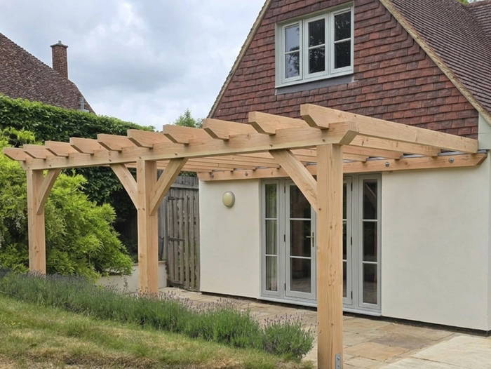 pergola attached to house